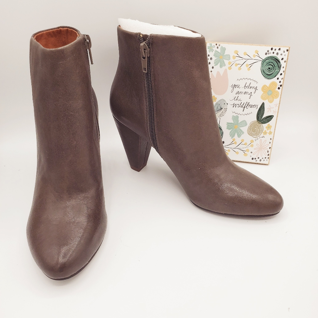 Lucky Brand Sairio Booties, Brown, Nwob